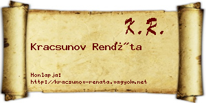 Kracsunov Renáta névjegykártya