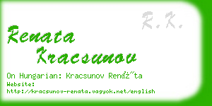 renata kracsunov business card